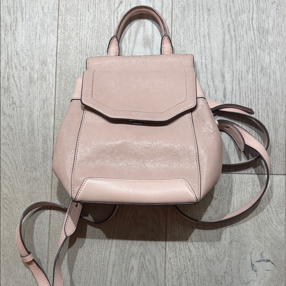 Rag & Bine Pink Leather Backpack